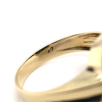 14k Yellow Gold Men's Genuine Natural Black Onyx Ring Jewelry (#J5687)