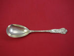 Bacchanalian English Sterling Silver Berry Spoon Ovoid w/ Light Goldwashed