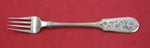 Russian Sterling Silver Child's Fork 4-tine engraved on both sides 4 7/8"