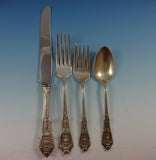Rose Point by Wallace Sterling Silver Flatware Set For 8 Service 59 Pieces