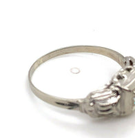 14k Vintage .12ct Genuine Natural Diamond Engagement Ring (#J5420)