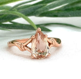 14k Rose Gold 1.37 Carat Genuine Natural Oregon Sunstone Ring 7.75 (#J7554)