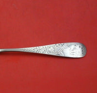 Antique Lily Engraved by Harris and Shafer Sterling Silver Berry Spoon BC 8 5/8"