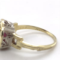 14k Yellow Gold 4.5ct Genuine Natural Rhodolite Garnet Filigree Ring (#J6149)