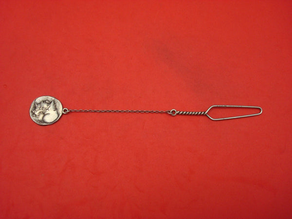 Sterling Silver Shirt Buttoner Medallion Marked "Pat. Oct. 8, "78"