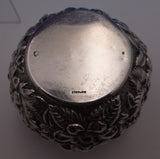 Repousse by Davis and Galt Sterling Silver Tea Caddy #6 3" x 3 1/4" (#9113)
