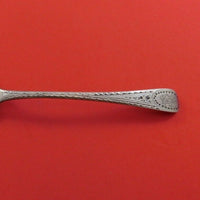English Georgian Sterling Silver Coffee Spoon Engraved Handle 5 1/2"