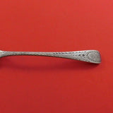 English Georgian Sterling Silver Coffee Spoon Engraved Handle 5 1/2"
