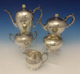 Arthur Stone Sterling Silver Tea Set Hand Wrought 5 Pc. (#0284)