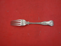 Kings by Bailey & Kitchen fancy back Coin Silver Dinner Fork 7 3/4"