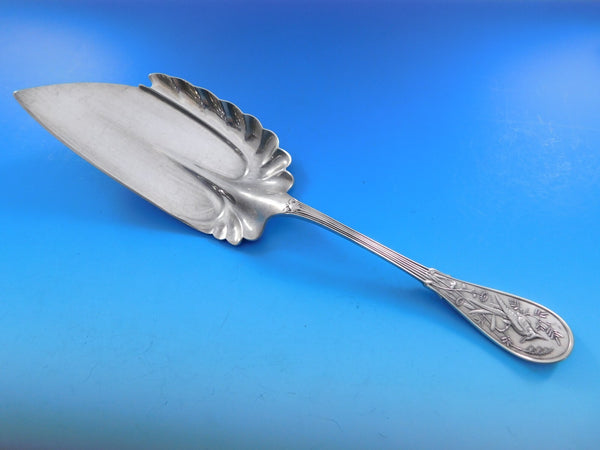 Japanese by Tiffany and Co Sterling Silver Fish Server Fluted Shoulder 11 1/2"