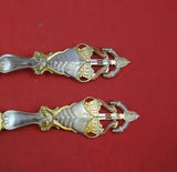 Christmas by A. Michelsen Sterling Silver Fork and Spoon Set 2pc 1921 Boat