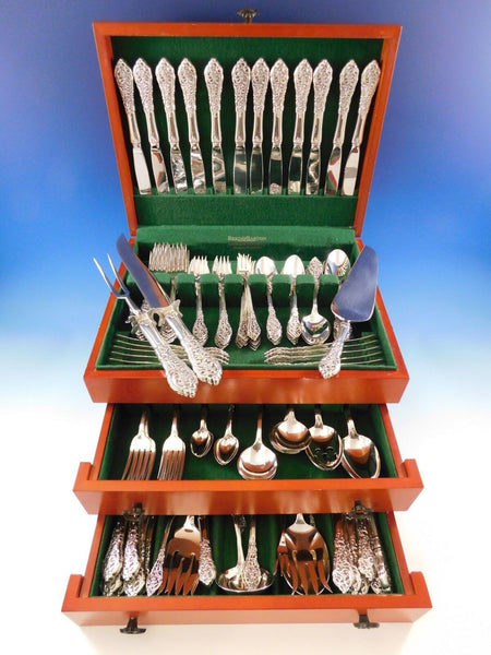 Florentine Lace by Reed & Barton Sterling Silver Flatware Set Service 140 Pieces