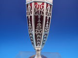 W. Lister and Sons English Estate Sterling Silver Vase with Glass #7728 (#8121)