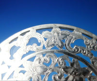 Glass Trivet Plate for Drinking Glass with Sterling Silver Overlay 3" (#5428)