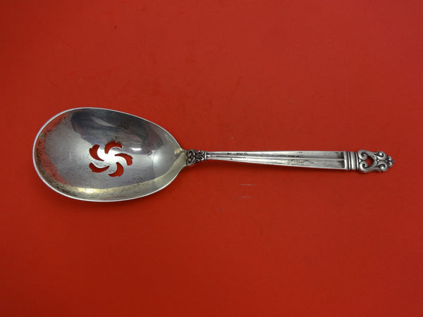 Royal Danish by International Sterling Silver Pea Spoon AS Pierced 9 1/8"