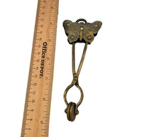 Victorian Brass Skirt Lifter with Large Butterfly on Both Sides 5 1/2" (#J1341)