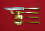 English Shell Vermeil by Lunt Sterling Silver Regular Size Place Setting(s) 4pc