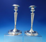 Fourteenth Century by Shreve Sterling Silver Candlestick Pair 8 1/2" (#5582)
