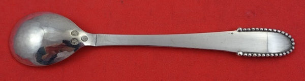 Beaded by Georg Jensen Sterling Silver Teaspoon Small Ovoid 5" Flatware Heirloom