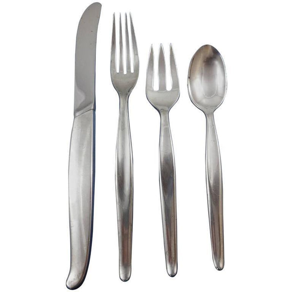 Contour by Towle Sterling Silver Flatware Set Service 64 Pieces Modern Clean