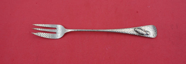 Antique Hammered & Applied by Gorham Sterling Silver Cocktail Fork w/ fish 6"