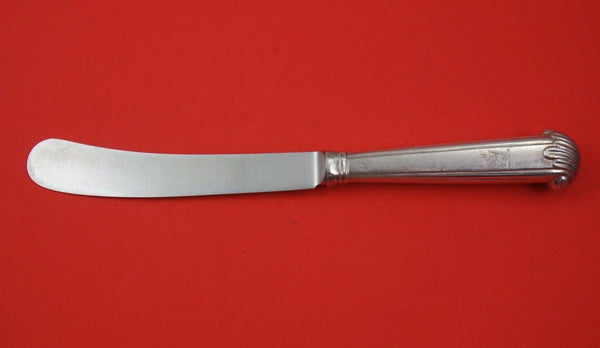 English Georgian Sterling Silver Regular Knife unreadable w/ engraved boar 9"