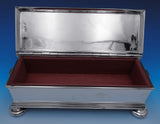 Garrard and Co English Sterling Silver Wood Cigar Box Hinged w/Handles (#8935)