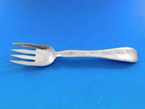 Lap Over Edge Acid Etched by Tiffany Sterling Fish Fork Bird and Flowers 6 1/2"