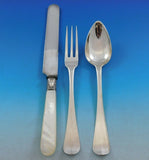 Queen Anne Dutch 833 Silver Flatware circa 1844 Set Service 30 pieces Dessert