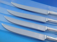 Mount Vernon by Lunt Sterling Silver Steak Knife Set 4pc Texas Sized Custom 9.5"