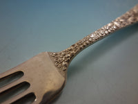 Rose by Stieff Sterling Silver Flatware Set Service 24 pieces Repousse