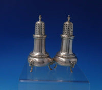 George II by Ellmore Sterling Silver Salt and Pepper Shaker 2pc Set #835 (#5185)