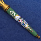 Tussie Mussie with Celluloid Five Panel Cup and Enamel Porcelain Handle #J7457