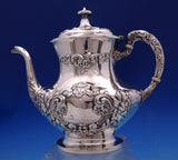 Buttercup by Gorham Sterling Silver Tea Set 4pc Coffee Sugar Creamer Waste #8874