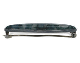 Antique Sterling Silver Genuine Natural Moss Agate Bar Pin 1 3/4" (#J7438)