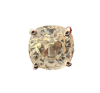14k White Gold Pale Yellow Sapphire Stud Earrings Natural Unheated (#J7135)
