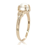 10k Yellow Gold Vintage Genuine Natural Moonstone Ring Size 7.5 (#J6928)