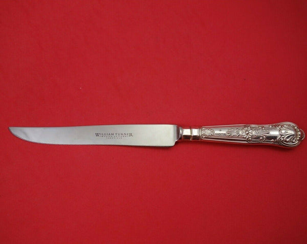 Queens by William Turner English Sterling Silver Steak Carving Knife 10 1/2"