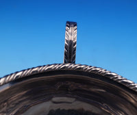 English Georgian Sterling Silver Sauce Boat Gadroon Rim Applied Handle (#7935)