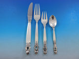 Acorn by Georg Jensen Sterling Silver Dinner Flatware Set 12 Service 89 Pieces