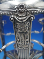 Peau de Lion Silverplate Epergne Four Arms No Bowls No Marks (#6615)
