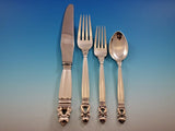 Acorn by Georg Jensen Sterling Silver Dinner Flatware Set For 8 Service 32 Pcs