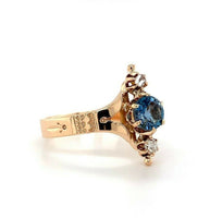 10k Yellow Gold .48ct Fine Genuine Natural Aquamarine Ring (#J5563)