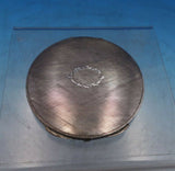 Italian .800 Silver Compact w/ Mirror Puff Screen Brushed Finish 3 3/8" (#6564)