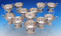 Repousse by S. Kirk & Son Sterling Silver Punch Bowl Set 15-pc #4348-2 Fabulous!