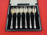 English Estate Sterling Demitasse Spoon in fitted box set of 6 1959 4 3/8"