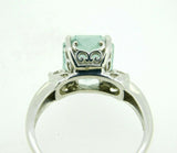 14k Gold Fancy Radiant Cut 1.80 Carat Genuine Natural Aquamarine Ring (#J4416)