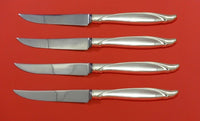 Sentimental by Oneida Sterling Silver Steak Knife Set 4pc HHWS  Custom 8 1/2"