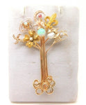 14k and 10k Gold Victorian Stick Pin Collection Tree Brooch Jewelry (#J636)